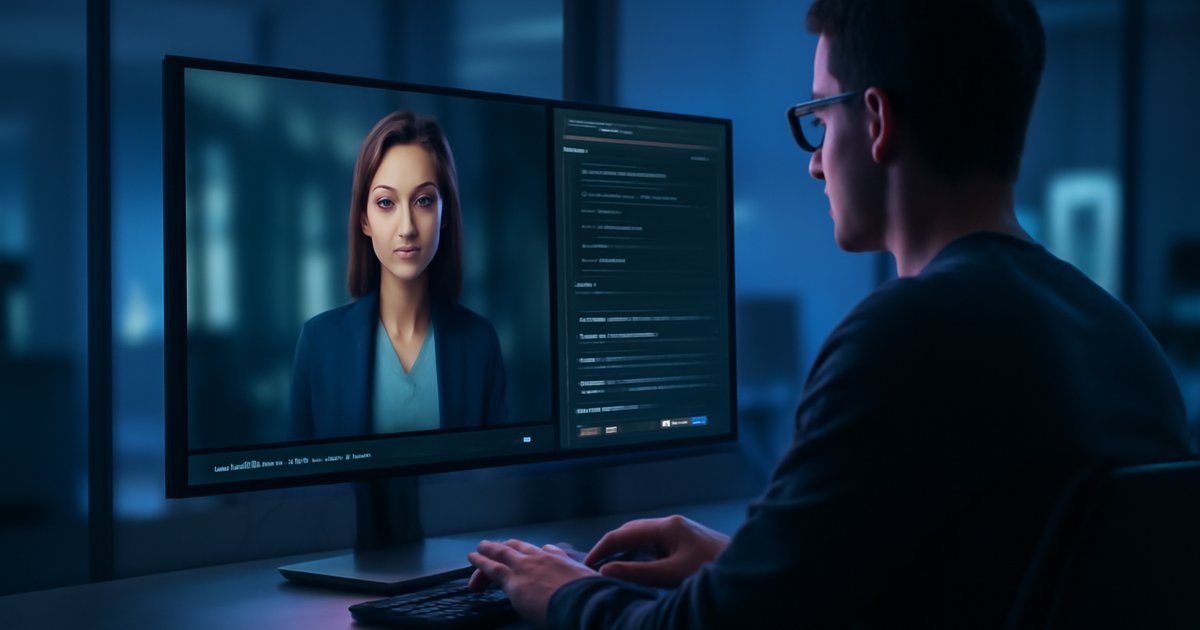 AI video generator interface showing realistic AI avatar and text-to-video creation in 2026