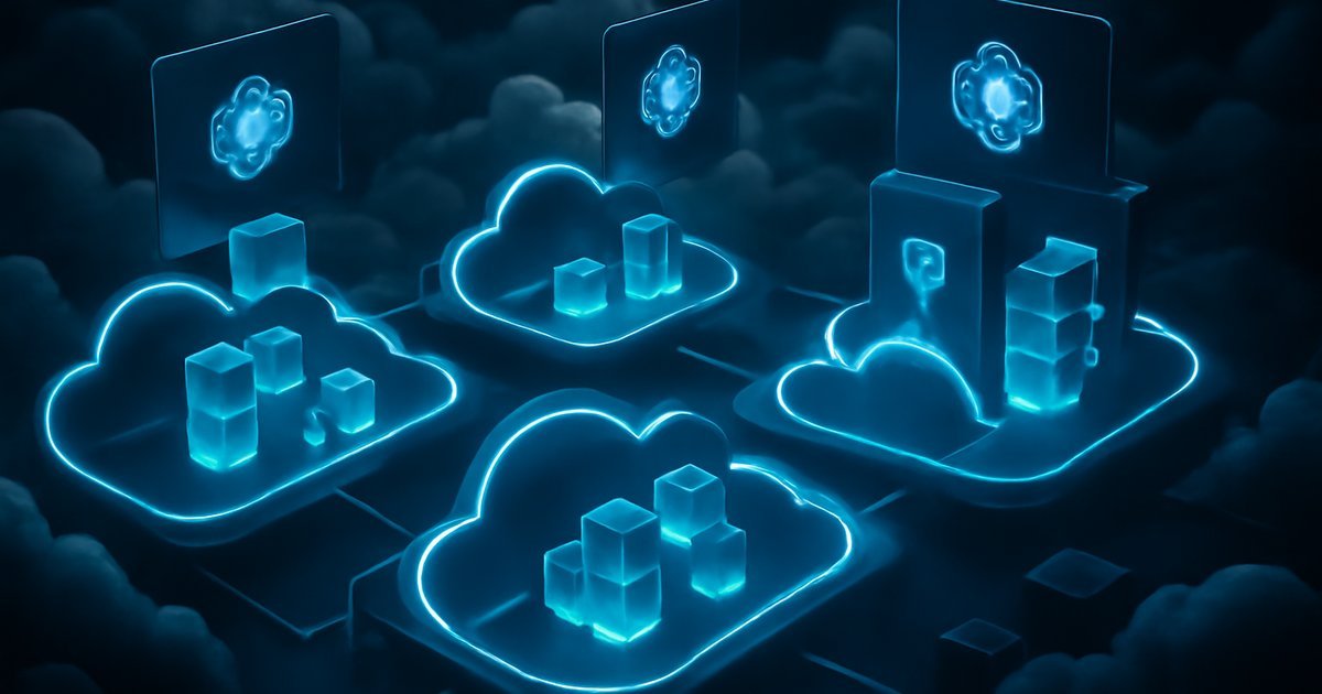 Cloud-native application development architecture showing interconnected microservices and Kubernetes containers